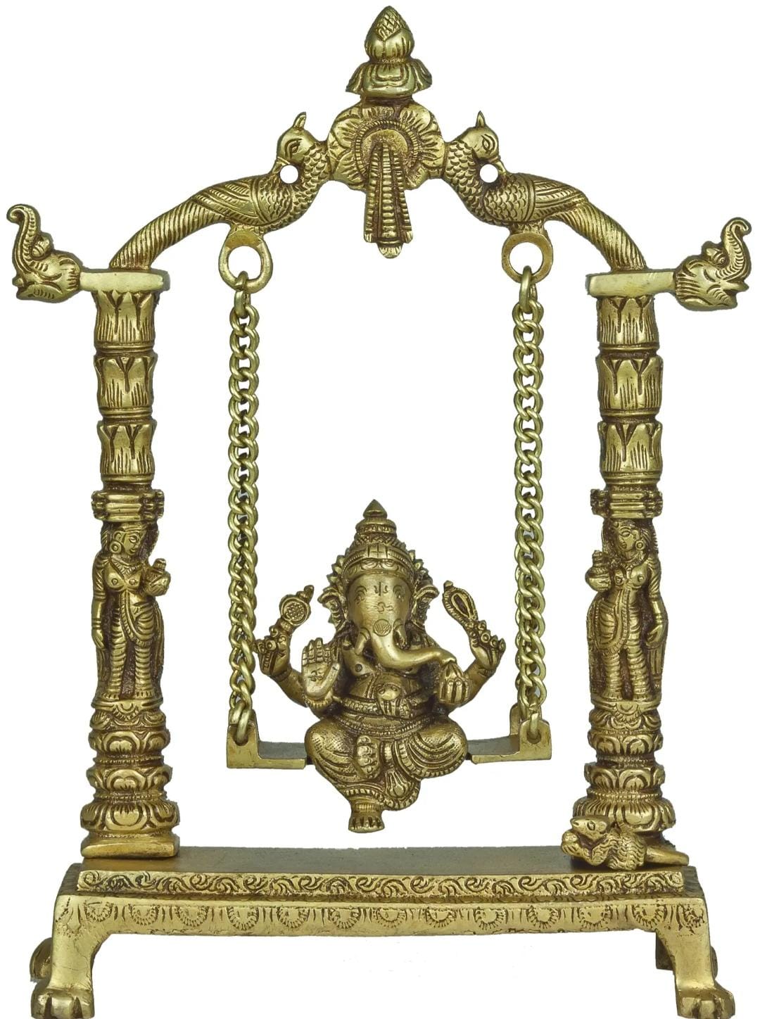 Divine Brass Ganesha Swing: Timeless Elegance - ShreejaKriti