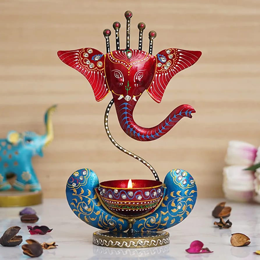Ganesha Tea Light: Divine Illumination Elegance - ShreejaKriti