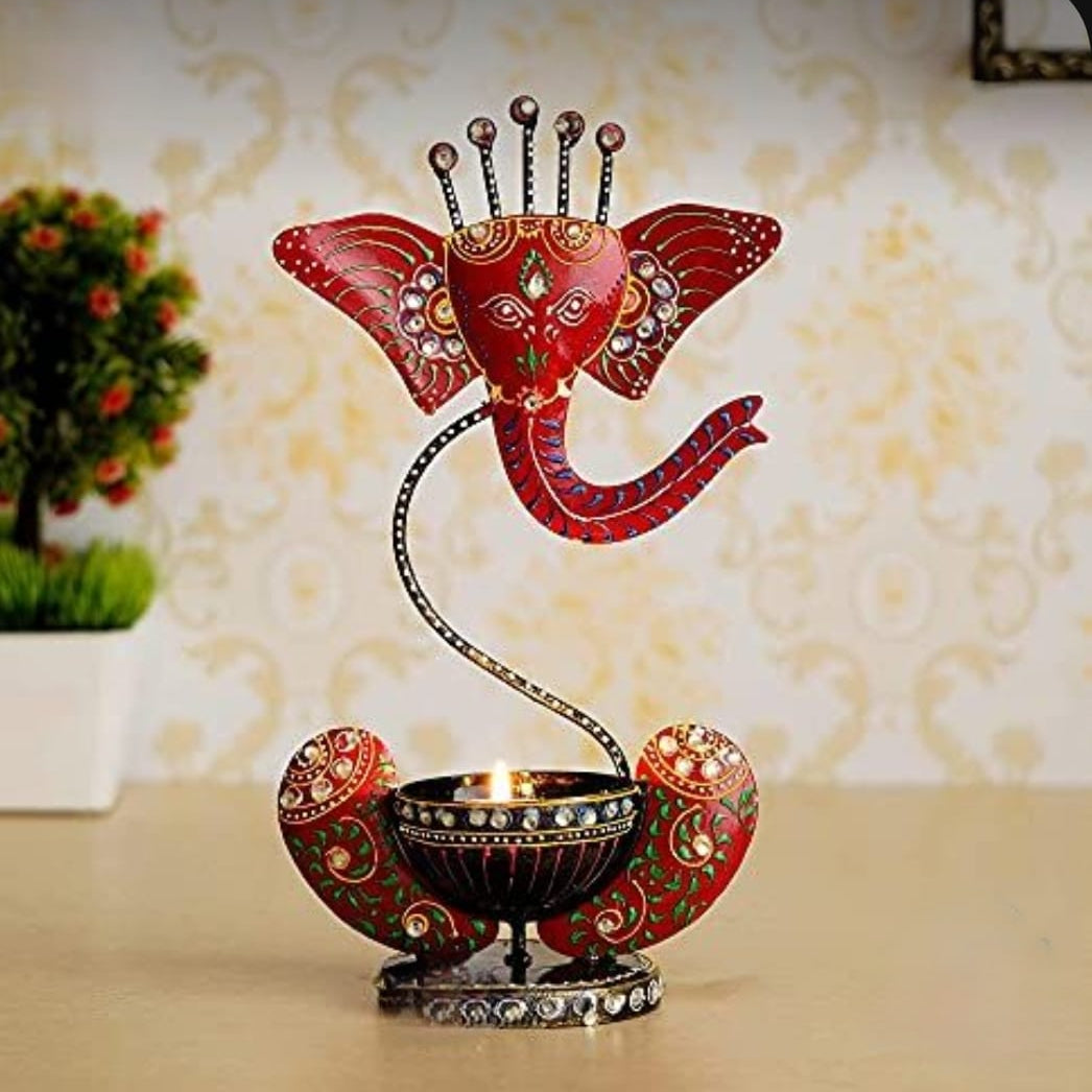 Ganesha Tea Light: Divine Illumination Elegance - ShreejaKriti