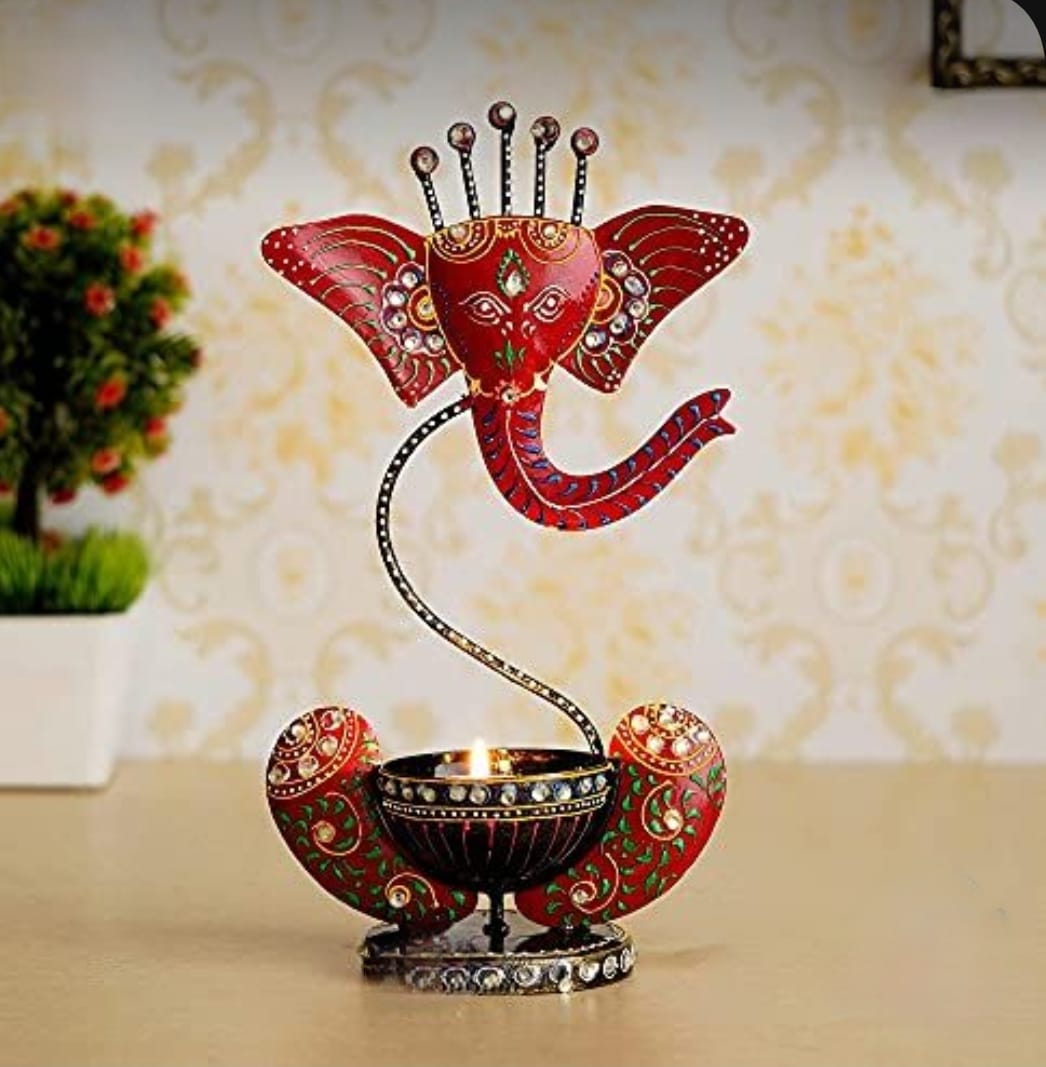 Ganesha Tea Light: Divine Illumination Elegance - ShreejaKriti