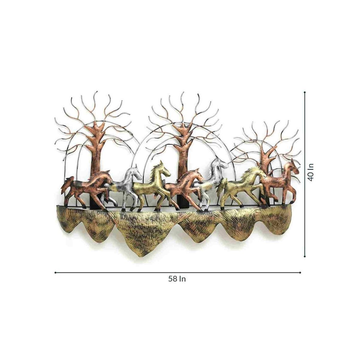 Equine Elegance: Artful Horse on Rock Wall - ShreejaKriti