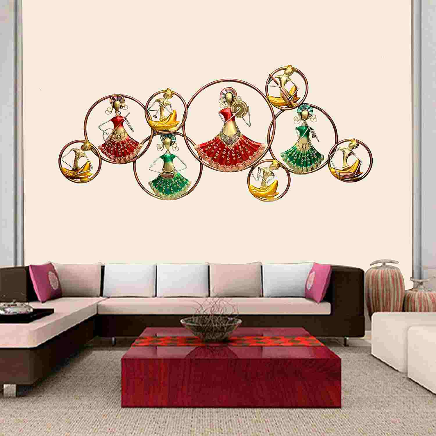 Chic Wall Decor: Elegant Ring Doll Set - ShreejaKriti