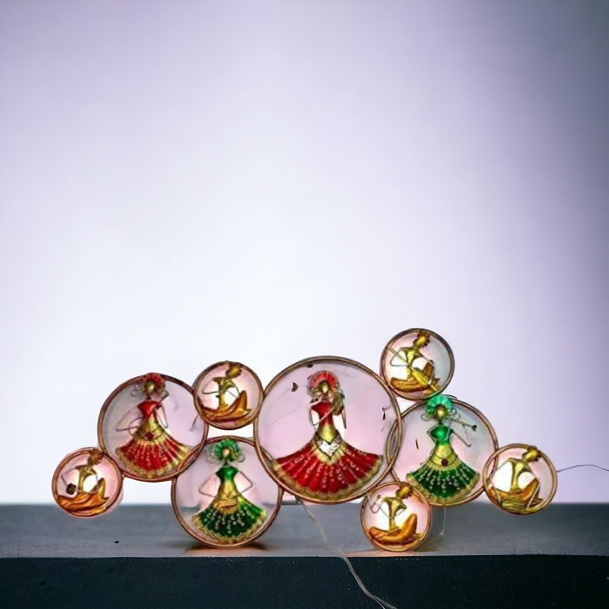 Chic Wall Decor: Elegant Ring Doll Set - ShreejaKriti
