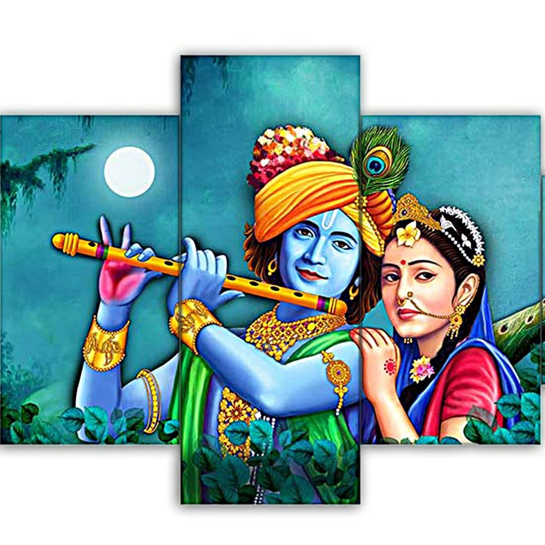 Radha vallabh  Set of Five Framed Painting - ShreejaKriti