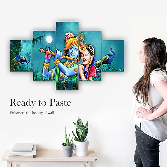 Radha vallabh  Set of Five Framed Painting - ShreejaKriti