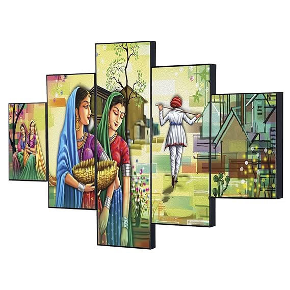 Rajasthani Lady Scenery: Artful Wall Transformation - ShreejaKriti