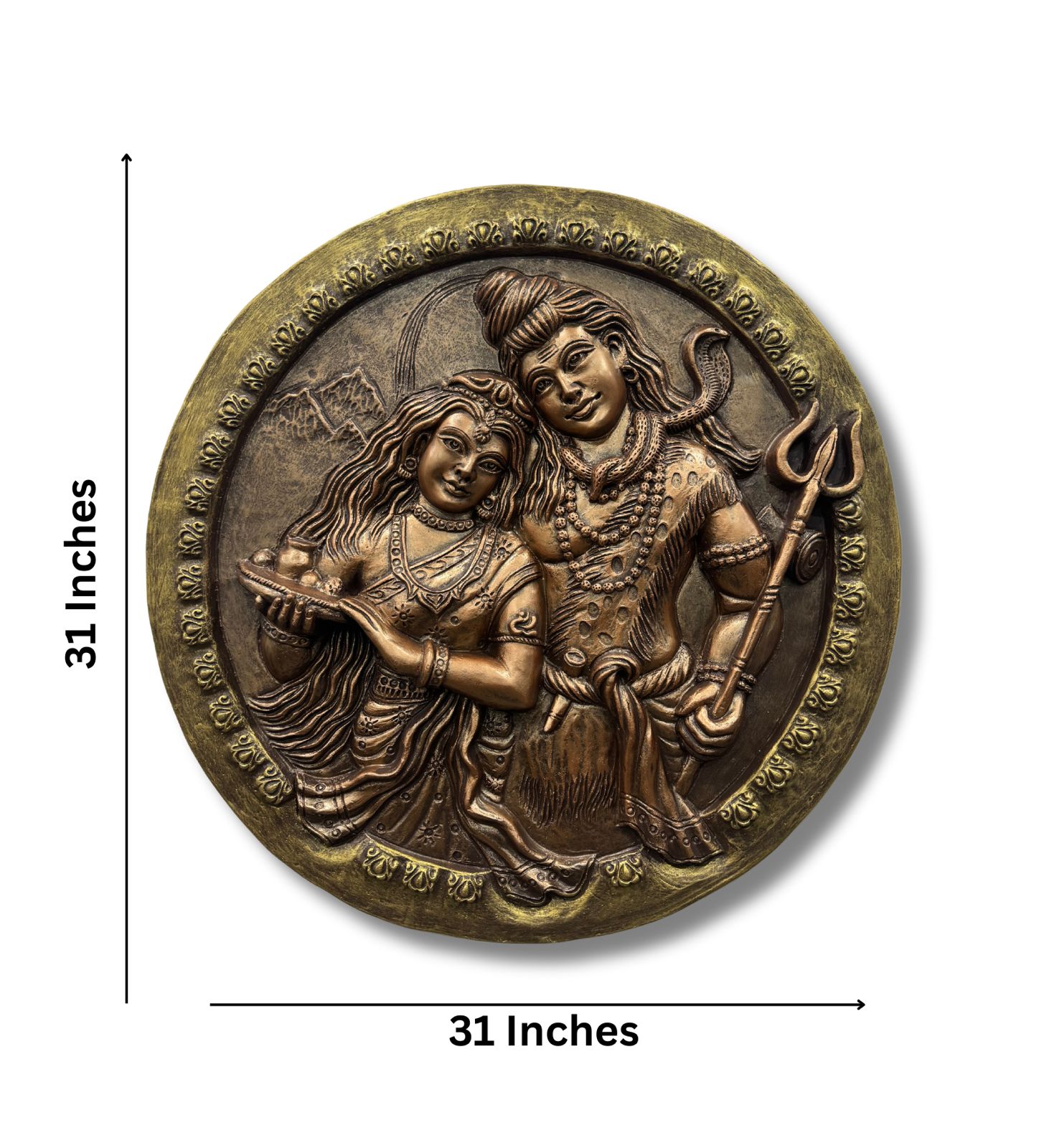 Divine Harmony: Shiv Parvati Mural Art - ShreejaKriti