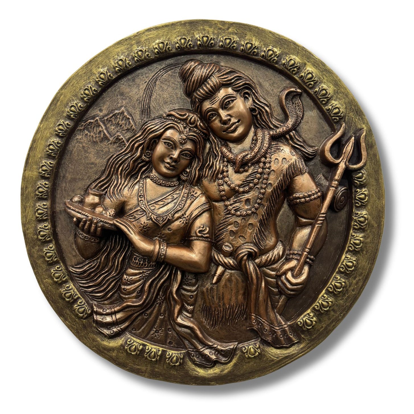 Divine Harmony: Shiv Parvati Mural Art - ShreejaKriti