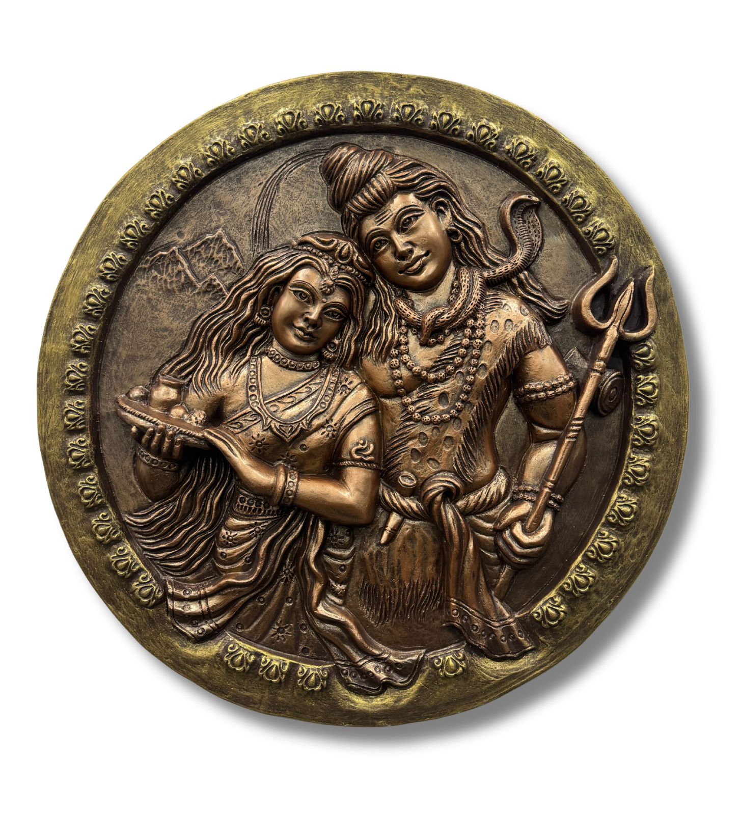 Divine Harmony: Shiv Parvati Mural Art - ShreejaKriti